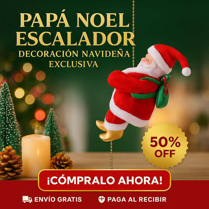 PAPA NOEL ESCALADOR CON CUERDA(2 x1)