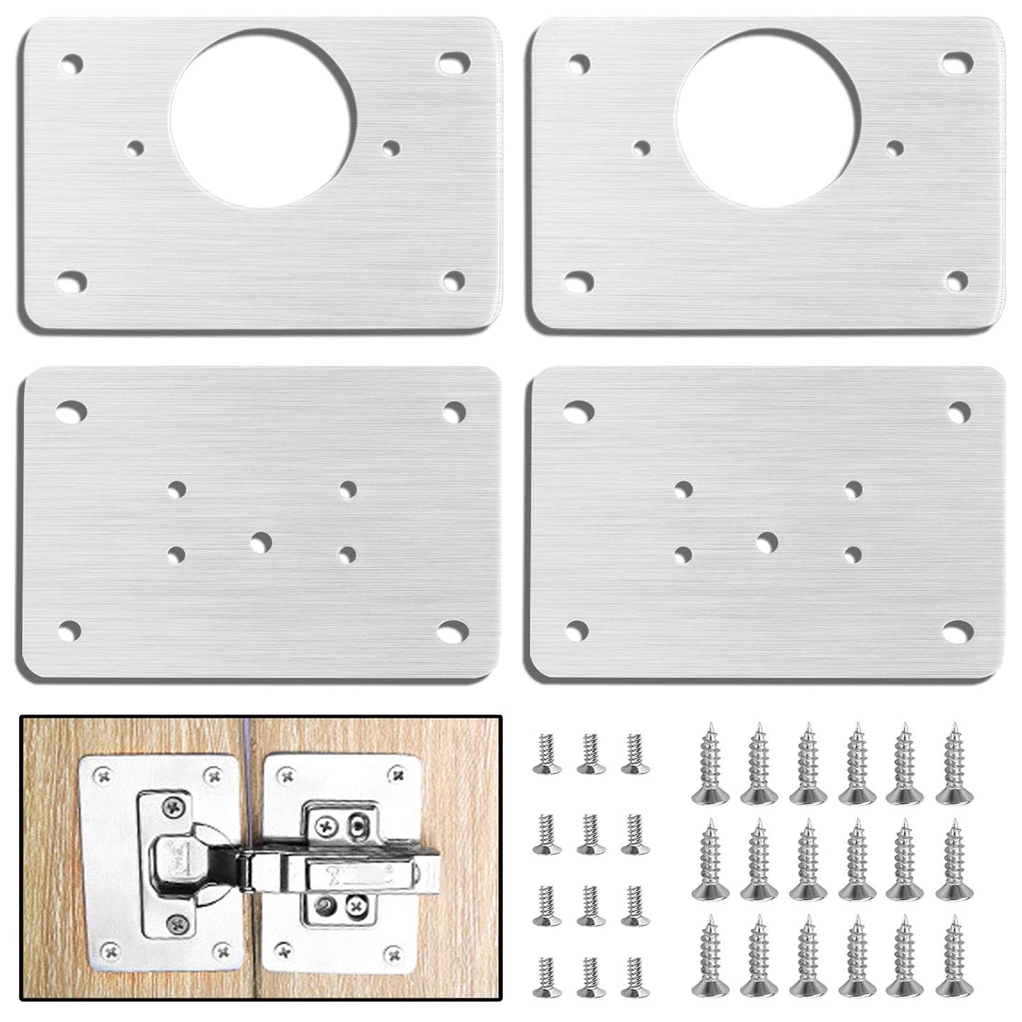 PACK DE 5 PLACAS LATERALES DE BISAGRA