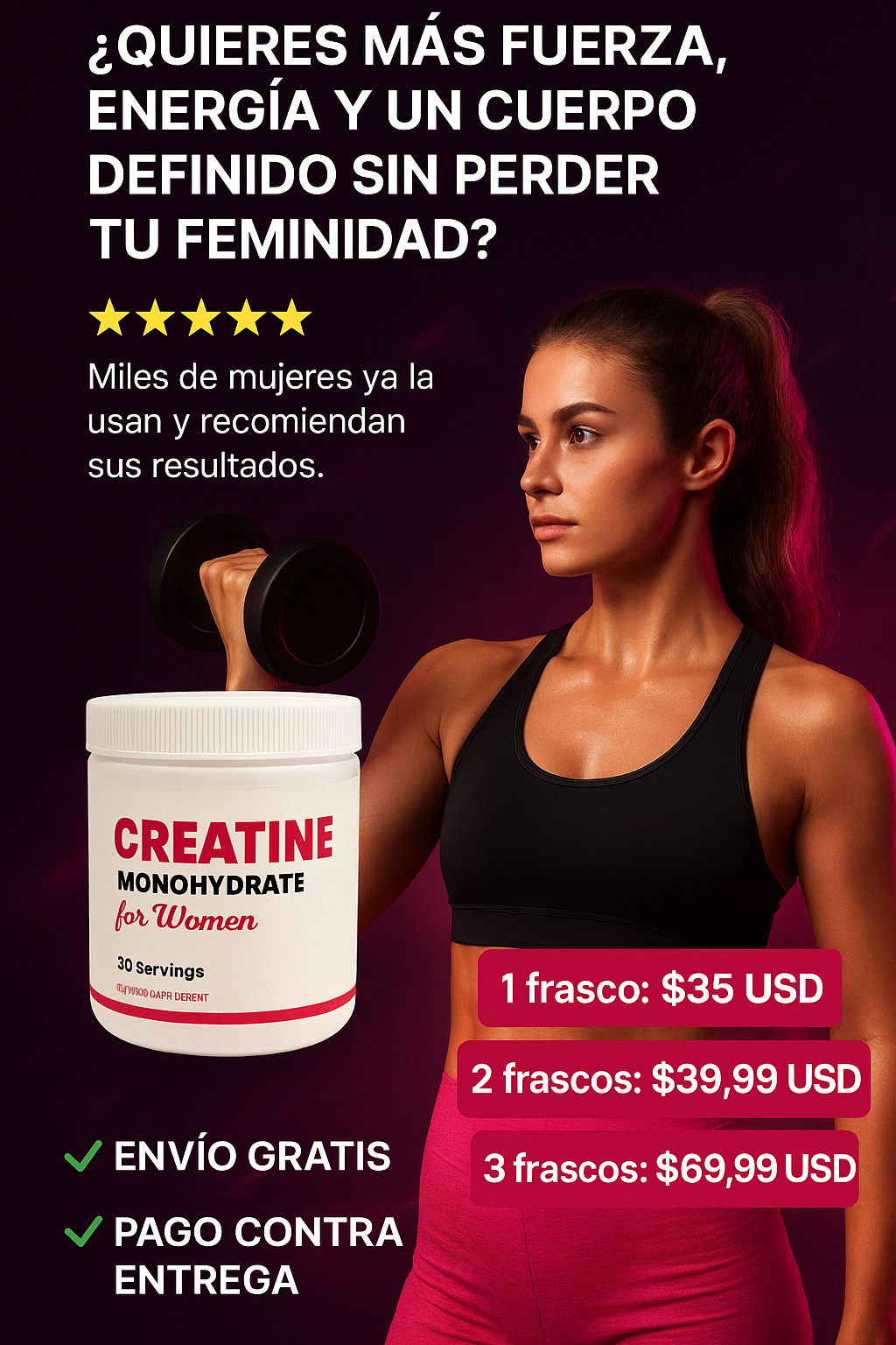 CREATINA FOR WOMEN + ENVIO GRATIS