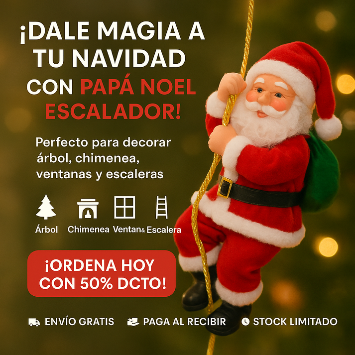 PAPA NOEL ESCALADOR CON CUERDA(2 x1)