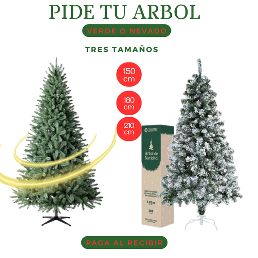 Arbol Navideño IMPORTADO USA + 1 JUEGO DE LUCES GRATIS