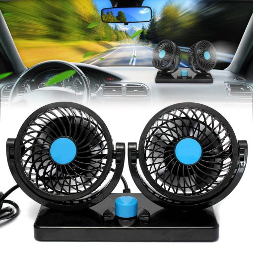 VENTILADOR DOBLE 360° PARA AUTO