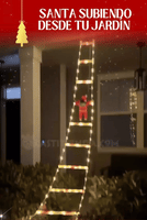ESCALERA LED NAVIDEÑA DE 2 METROS + PAPÁ NOEL 30CM