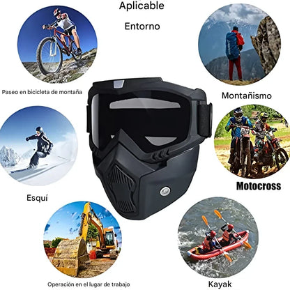 MASCARA CON GAFAS DE PROTECCION®️